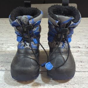 Members Mark Kids Lined Snow Boots - Black and Blue